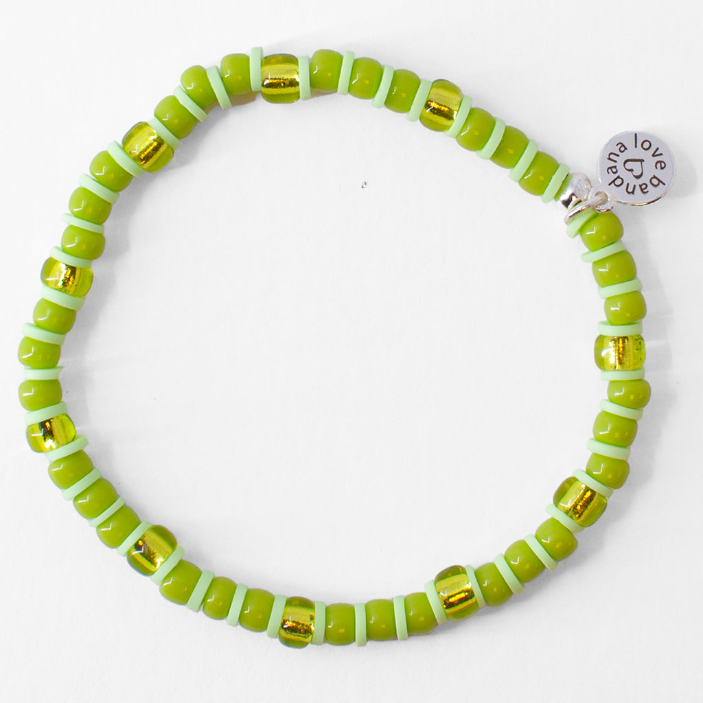 Heishi Lime Candi Beads