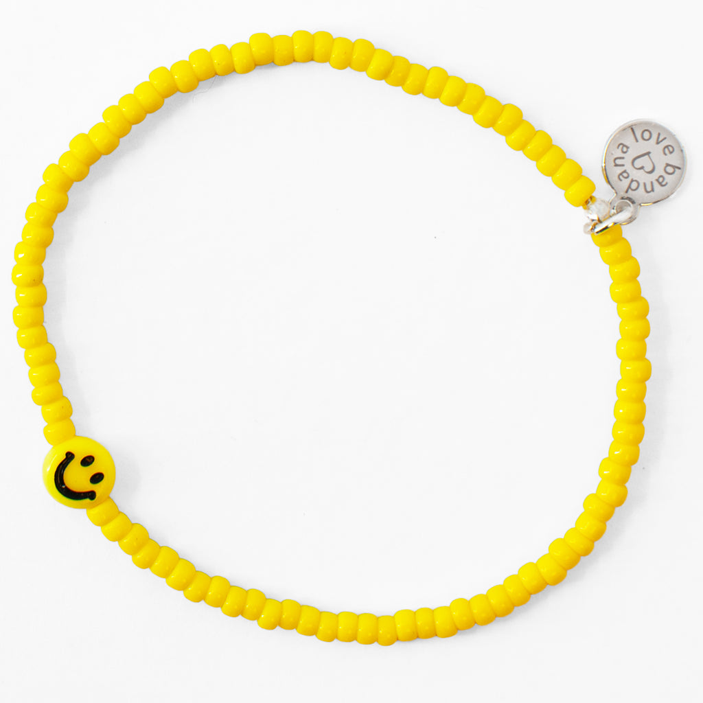 Smiley in Yellow Mini Candi Beads