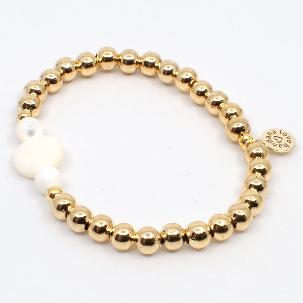 24K Gold Plated Bracelet with 4mm Beads – bandana love
